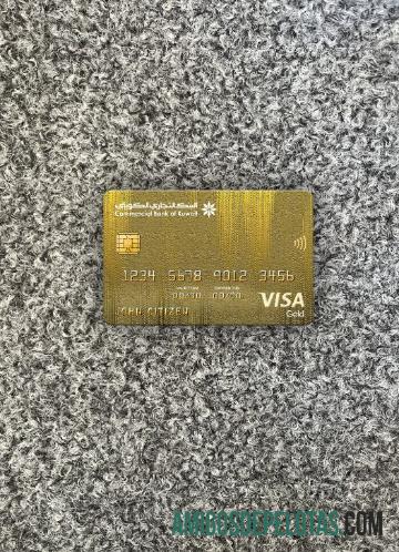 Cartão Visa Gold do Banco Comercial do Kuwait Cartão Visa Gold 2 Photolook Front exemplo real